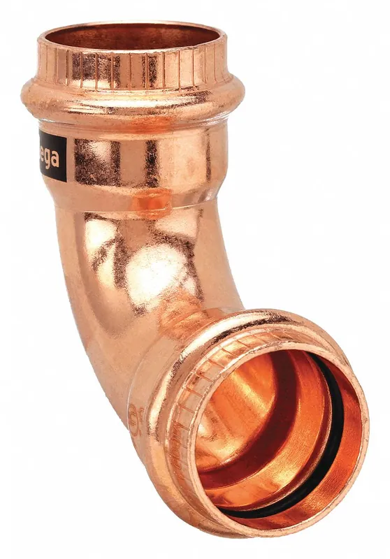 Viega 77042 90 Degree Elbow Copper, Press-Fit x Press-Fit, 2 in x 2 in Copper Tube Size