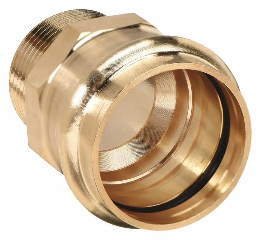 Viega Propress 79215 Crimp Adapter Fitting, Straight, 1/2 in Press-Fit x 1/2 in MNPT, Bronze, EPDM, 200 psi