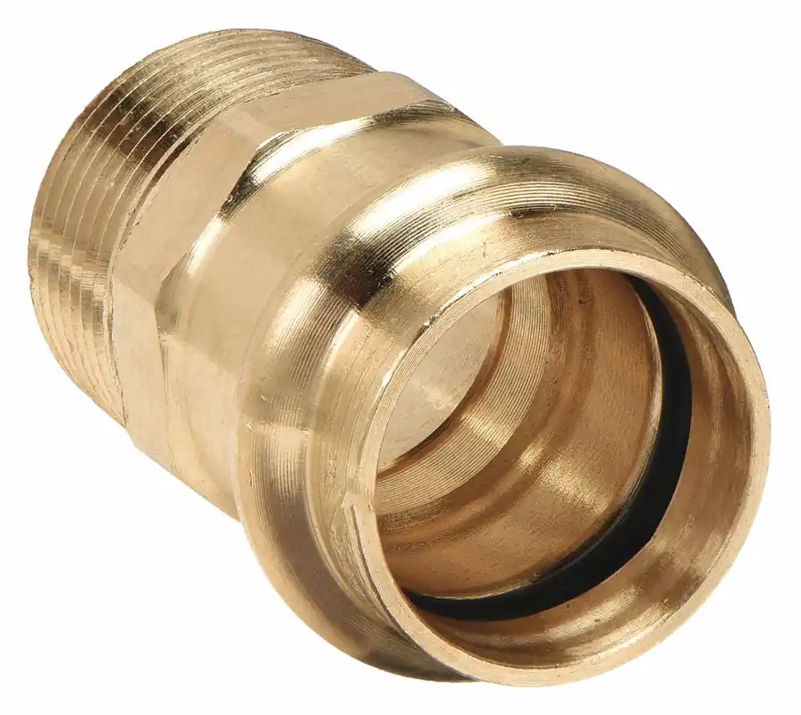 Viega Propress 79230 Crimp Adapter Fitting, Straight, 3/4 in Press-Fit x 3/4 in MNPT, Bronze, EPDM, 200 psi
