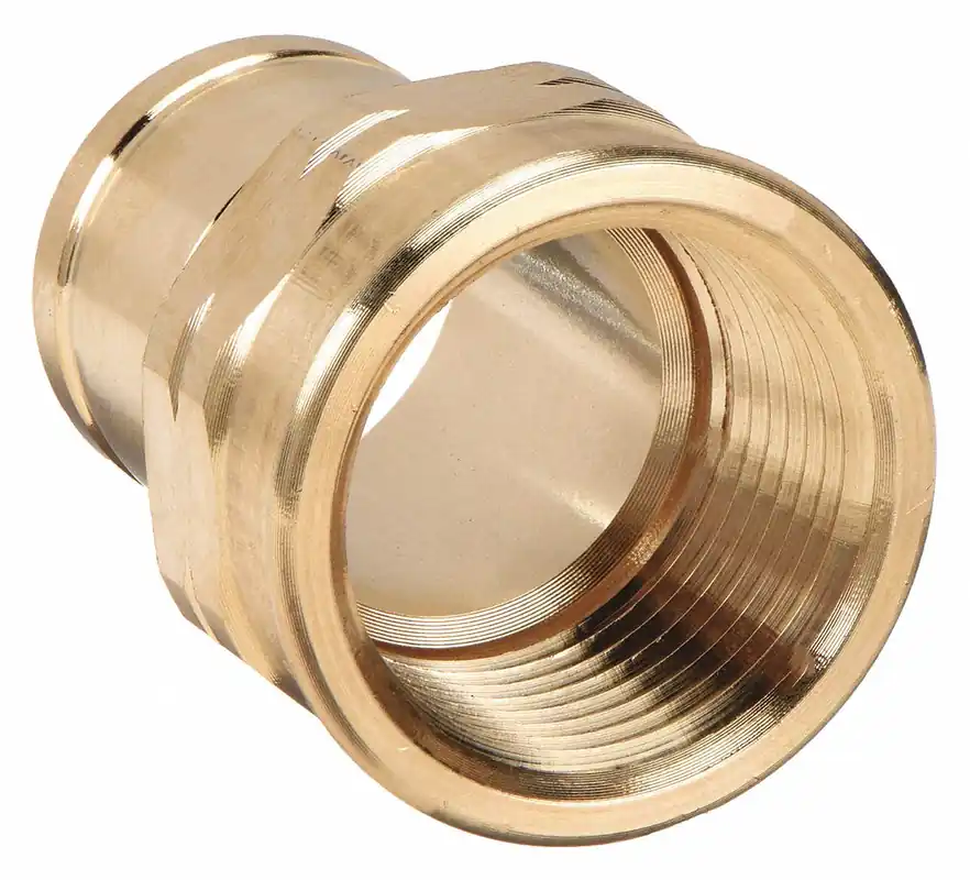 Viega Propress 79445 Crimp Adapter Fitting, Straight, 3/4 in FTG x 3/4 in FNPT, Bronze, EPDM, 200 psi