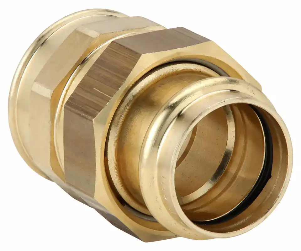 Viega Propress 79705 Crimp Union Fitting, Straight, 3/4 in Press-Fit x 3/4 in FNPT, Bronze, EPDM, 200 psi