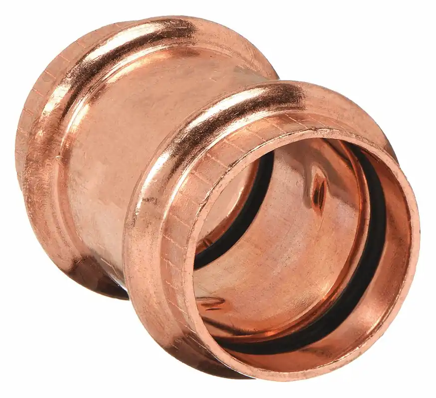 Viega Propress 78072 Crimp Coupling Fitting, Straight, 2 in CTS x 2 in CTS, Press-fit x Press-fit, with Stop