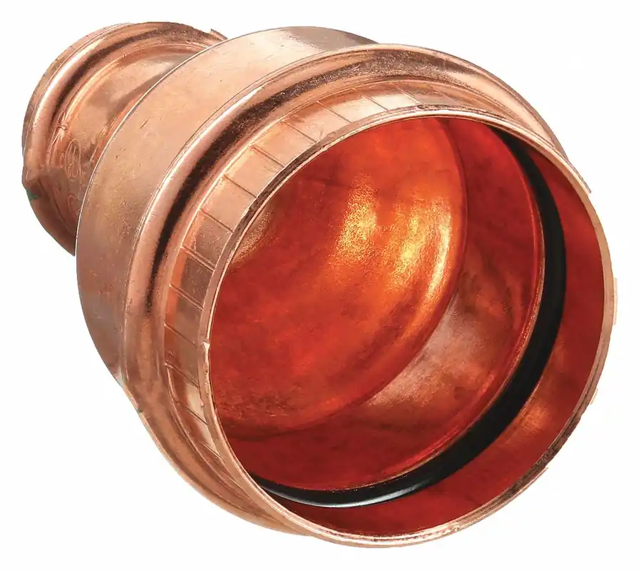 Viega Propress 78152 Crimp Reducer Fitting, 1 in CTS x 3/4 in CTS, Press-fit x Press-fit, Copper