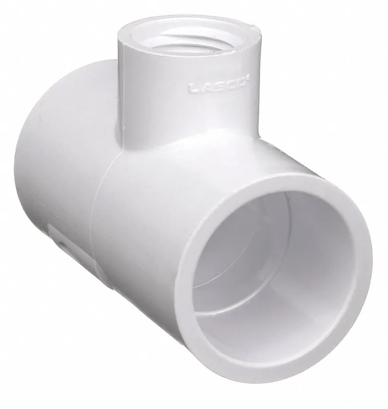 Approved Vendor 402248 PVC Reducing Tee, Schedule 40, 2 in x 2 in x 3/4 in, Socket x Socket x FNPT