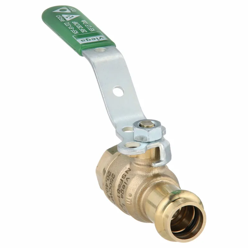 Viega Propress 79970 Manual Two-Way Ball Valve, 1/2 in, Bronze, Press x FNPT
