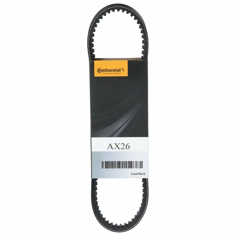 Continental AX34 Cogged V-Belt, 36 in Outside Lg, 1/2 in Top Wd, 5/16 in Thick, Polyester