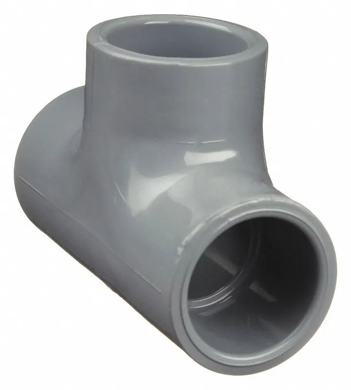Approved Vendor 9801-005 CPVC Tee Pipe Fitting, Schedule 80, 1/2 in, Socket x Socket x Socket, Gray