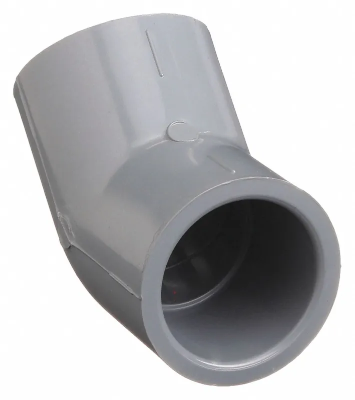 Approved Vendor 9817-007 CPVC 45-Degree Pipe Elbow, Schedule 80, 3/4 in, Socket x Socket, Gray