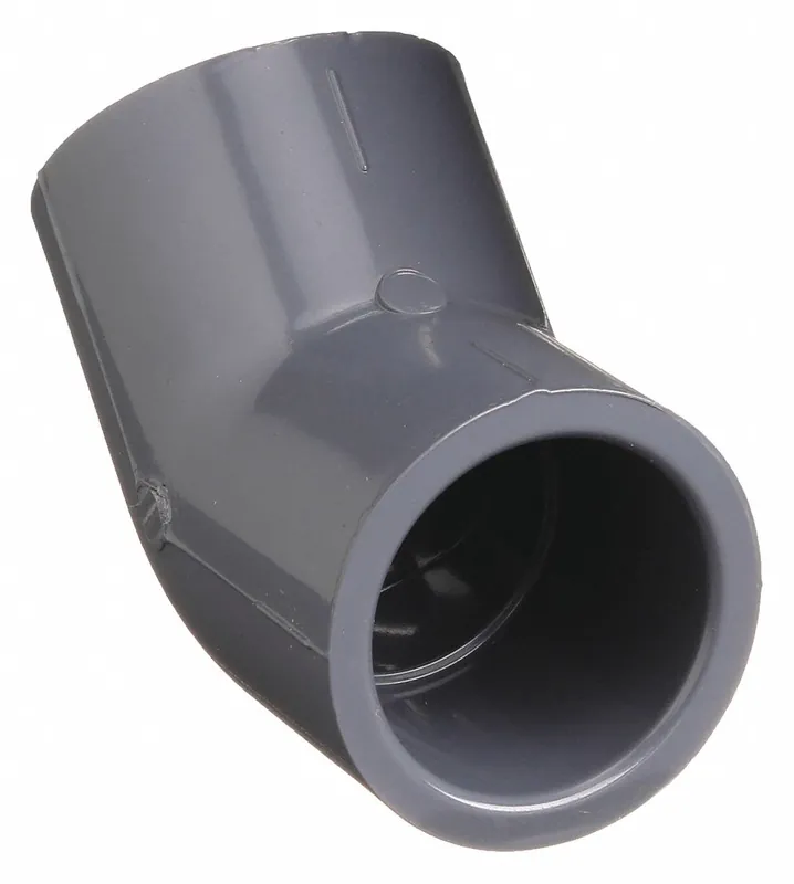 Approved Vendor 817-007 PVC 45-Degree Pipe Elbow, Schedule 80, 3/4 in, Socket x Socket, Gray