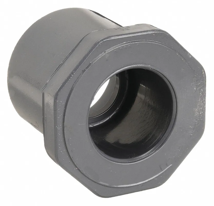 Approved Vendor 837-251 PVC Reducer Bushing, Schedule 80, 2 in x 1-1/2 in, Spigot x Socket, Gray