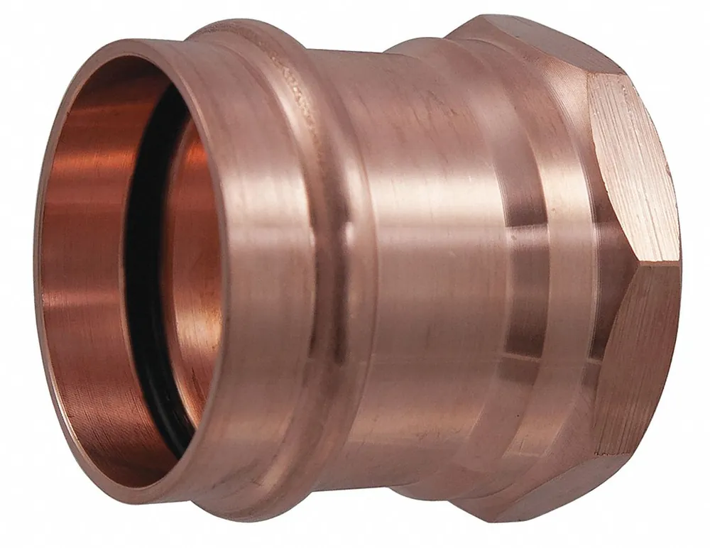 NIBCO 9026150PC Copper Press Adapter, 2 in CTS x 2 in FNPT, Press x FNPT