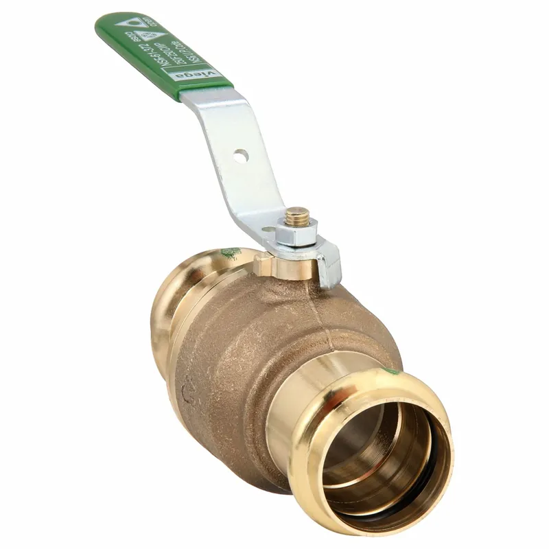 Viega Propress 79940 Bronze Manual Two-Way Ball Valve, 1-1/2 in, Press x Press