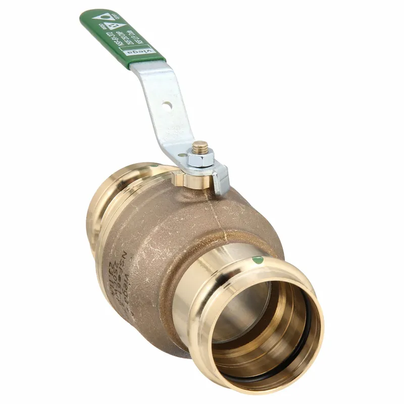 Viega Propress 79950 Bronze Manual Two-Way Ball Valve, 2 in, Press x Press