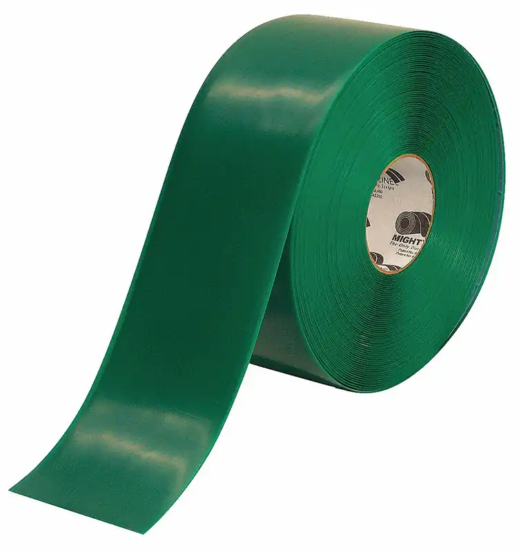 Mighty Line 4RG Floor Marking Tape, Extra-Durable, Green, 4 in x 100 ft, 50 mil, Solid