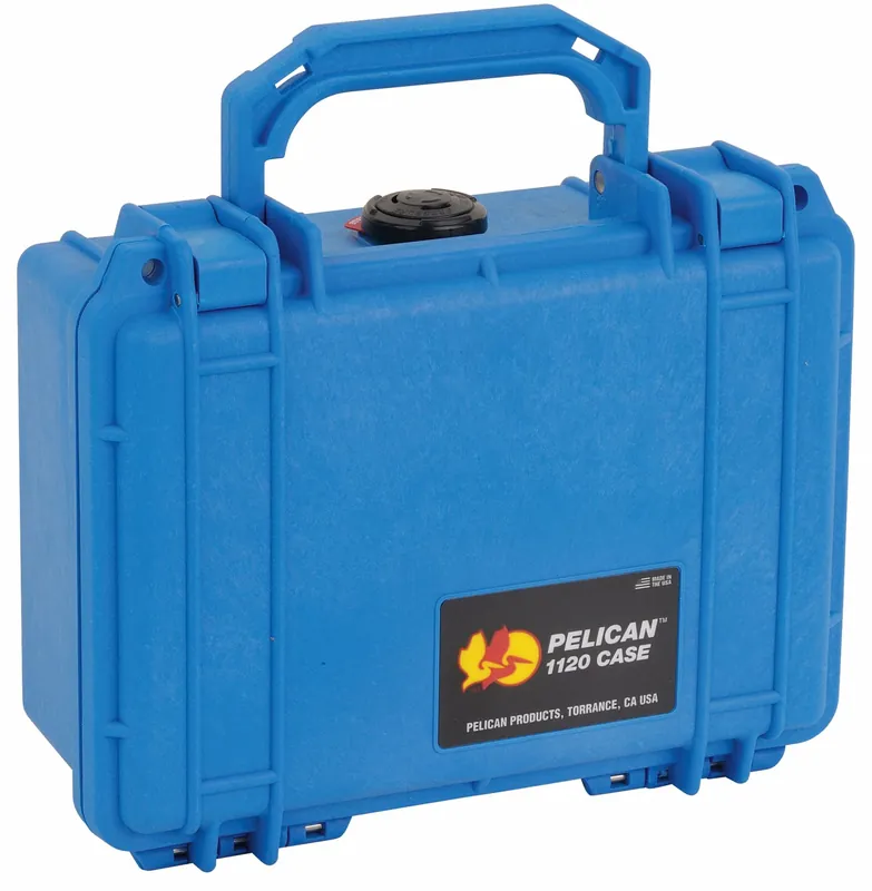 Pelican 1120 Protective Case, 7-1/4 in x 4-3/4 in x 3-3/8 in Inside, Blue, with Pick-N-Pluck Foam