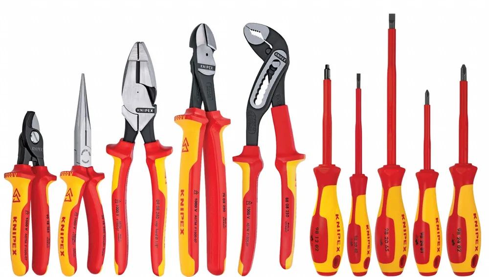 Knipex 9K 98 98 31 US Insulated Tool Kit, 10 Pc, Drivers/Bits and Pliers, Tool Case