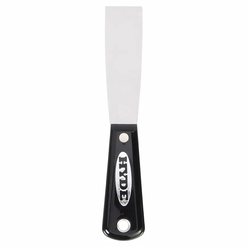 Hyde 02000 Putty Knife, Carbon Steel, 1-1/4 in Blade, Flexible, Nylon Handle
