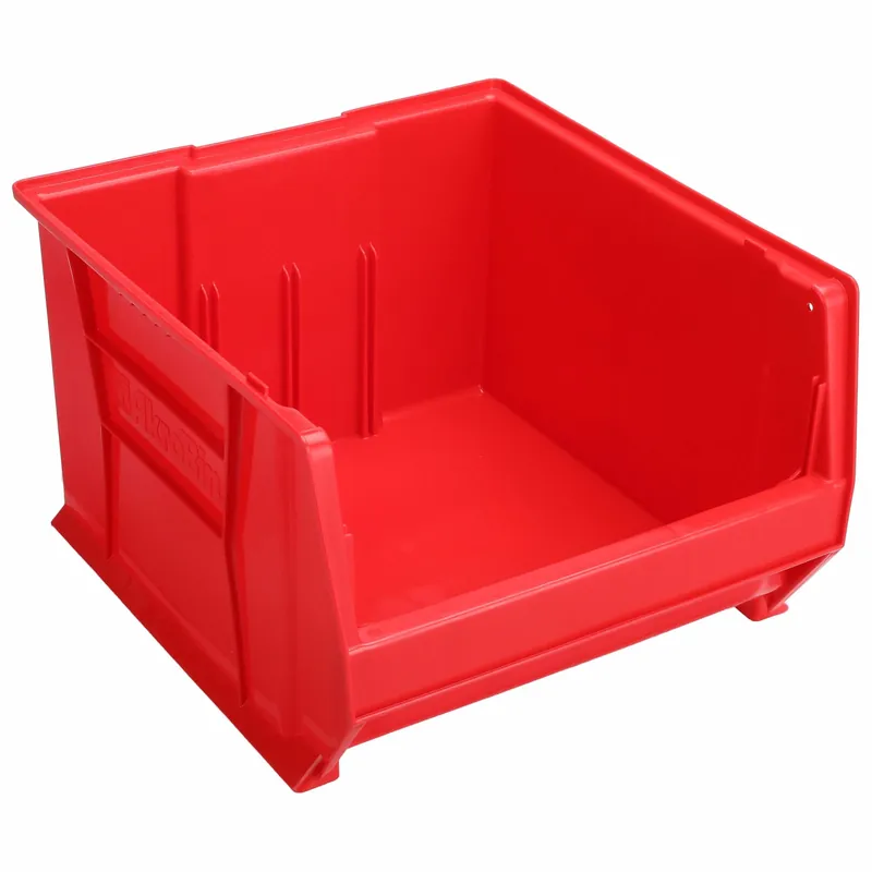 Akro-Mils 30283RED Super Size Bin, 20 in L x 18-3/8 in W x 12 in H, Red, 300 lb Capacity