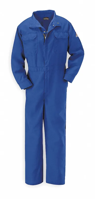 Bulwark CNB2RB RG 48 Coverall, 4.4 cal/sq cm ATPV, Men‘s XL Regular, Nomex IIIA, Blue, Zipper
