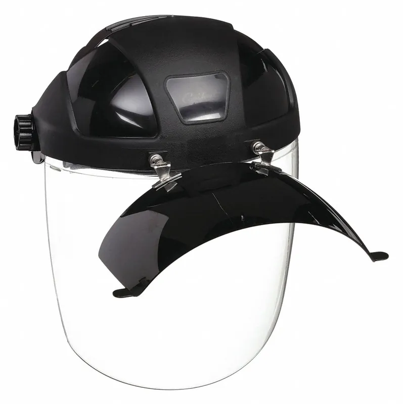 Sellstrom S32151 Face Shield Assembly, Clear, Anti-Fog, Ratchet Headgear, Polycarbonate