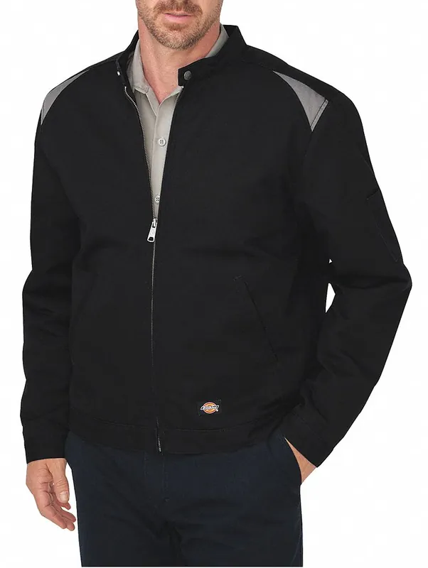 Dickies LJ60BS RG XL Insulated Jacket, Men‘s XL Regular, Black/Silver, Cotton/Polyester