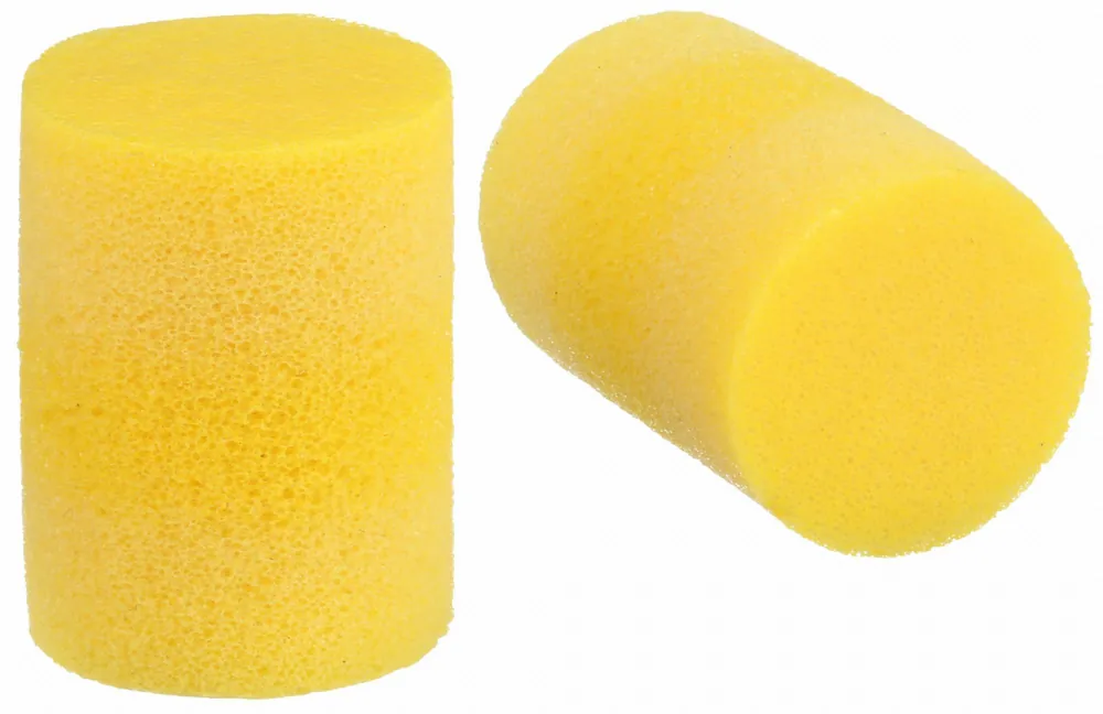 3M E-A-R Classic 310-1001 Ear Plugs, Cylinder, 29 dB NRR, Uncorded, Disposable, Yellow, 200 PK