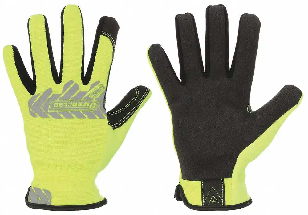Ironclad Command IEX-HSY-02-S Hi-Vis Mechanics Gloves, Size S, ANSI Cut A2, Touchscreen, Yellow