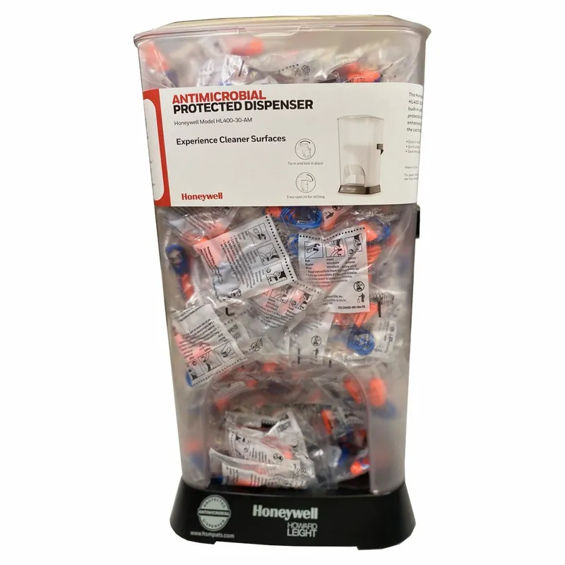 Howard Leight HL400-XTR-30-AM Earplug Dispenser, Bullet Foam, 32 dB NRR, 400 Pairs, Wall Mount