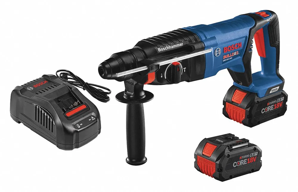 Bosch GBH18V-26DK24 Cordless Rotary Hammer, 18V SDS-Plus, 2-5/8 in Max, 8.0 Ah Kit