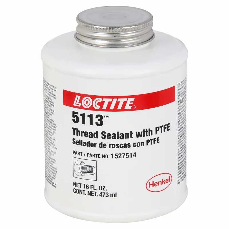 Loctite 1527514 Pipe Thread Sealant, 5113, 16 fl oz, Brush-Top Can, Off-White