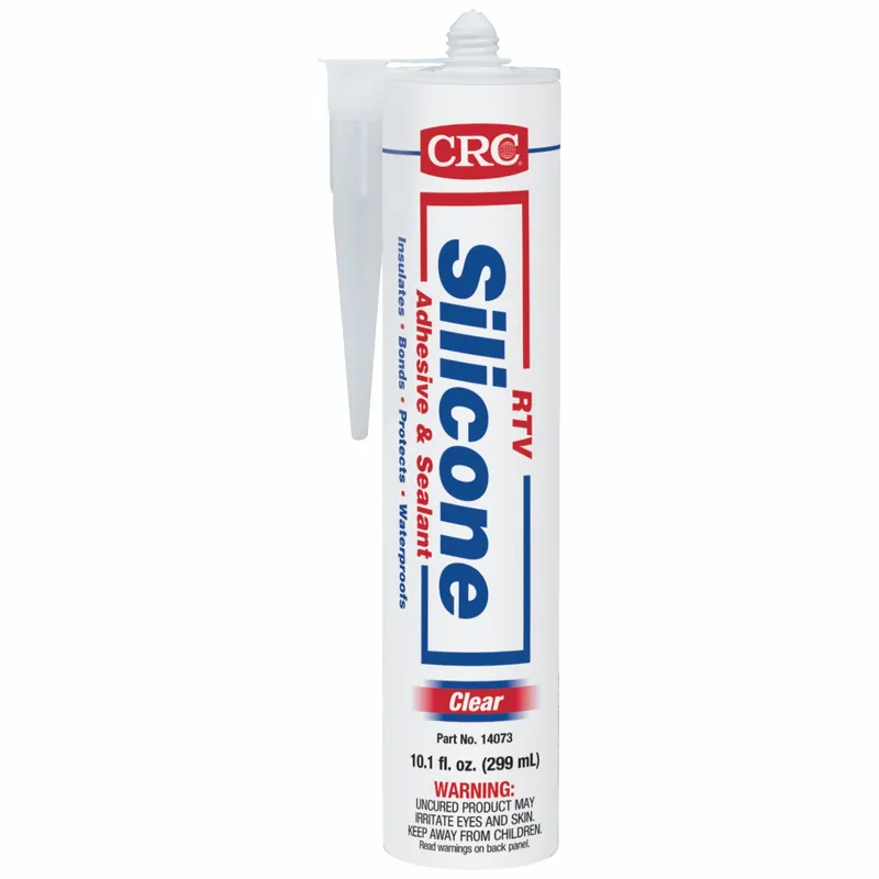 CRC 14073 Gasket Sealant, RTV Silicone, 10.1 oz Cartridge, Clear