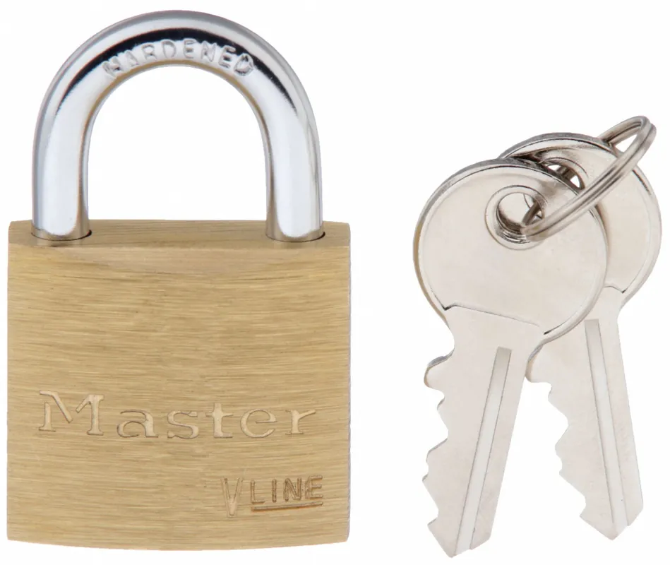 Master Lock 4130KAWWG Padlock, Keyed Alike, Brass Body, 9/16 in W, Gold