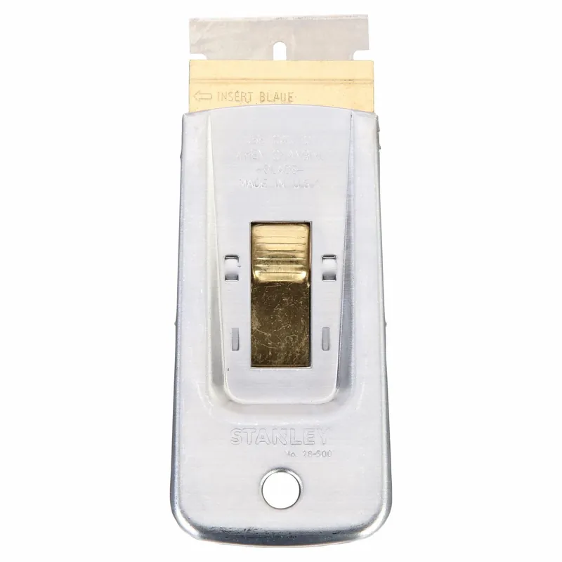 Stanley 28-500 Scraper, Carbon Steel Blade, Stiff, Straight, Retractable, Includes 5 Blades