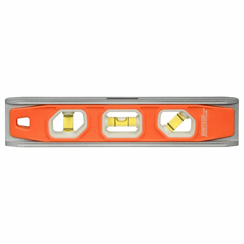 Johnson 1435-0900 Torpedo Level, Magnetic, 9 in, Level/Plumb/45 Degree Vials