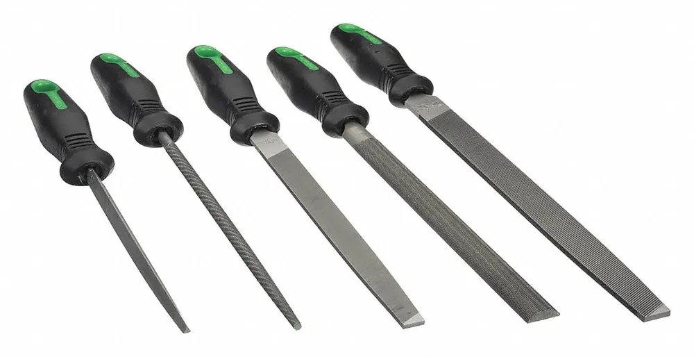 Nicholson 22150HIN File Set, 5 Pc, American Pattern, Includes Handles, Bastard Cut