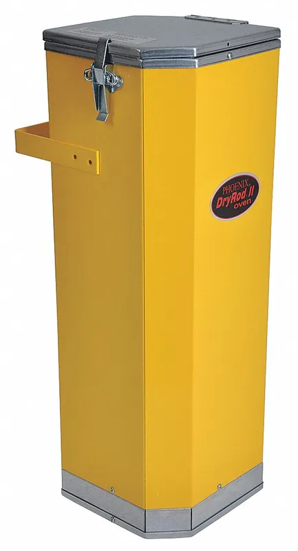 DryRod 1205510 Electrode Oven, Portable, with Handles, 120/240V AC, 20 lb Storage Capacity, Yellow