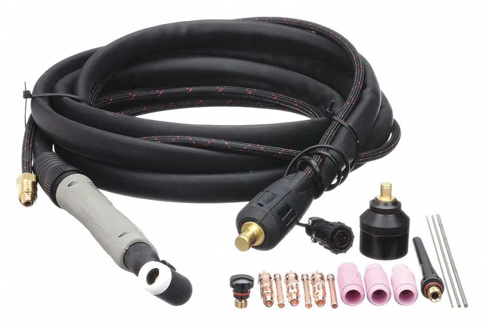 ESAB W4013802 TIG Torch Kit, Air-Cooled, 17, 12 1/2 ft, 17V
