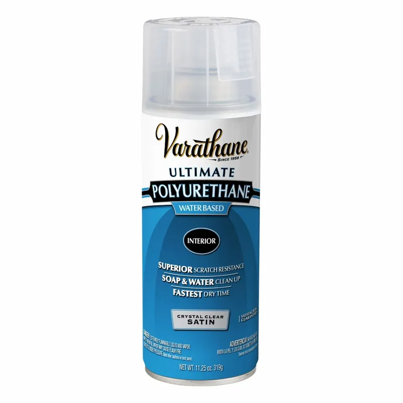 Rust-Oleum 200281 Varathane Polyurethane Spray, Water-Based, Clear Satin, 11.25 oz