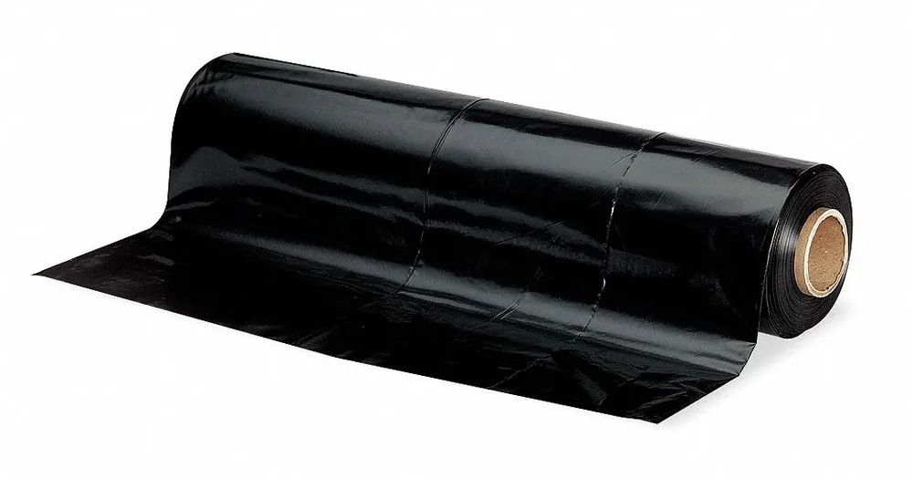 Ability One 8135-00-579-6487 Plastic Sheeting Roll, Heavy Duty, 6 mil, 20 ft x 100 ft, Black