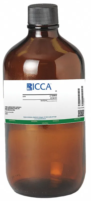 Ricca Chemical R9180000-1C Distilled Water, ACS/Lab Grade, Reagent, 1 L, Glass Bottle