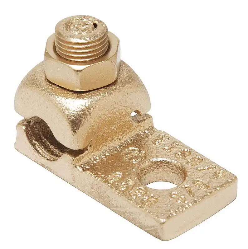 Burndy QA8CB Mechanical Lug, Copper, 14-8 AWG, 1 Hole, 10 Stud