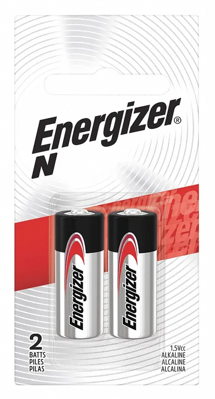 Energizer E90BP-2 Alkaline Battery, Size N, 1.5V DC, 2 PK