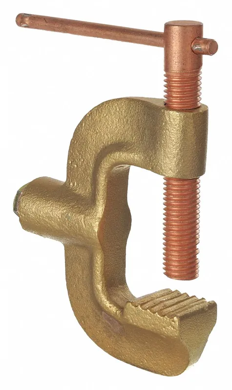 KV19N771 Ground Clamp, 700 A, 1/0-3/0 AWG, Brass, Ball Point Screw