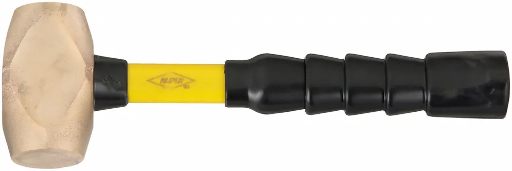 Nupla 6894126 Non-Sparking Engineering Hammer, 2-1/2 lb, Brass, 12 in