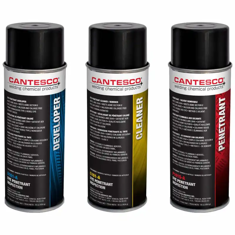 Approved Vendor K801S Solvent-Based Visible Dye Penetrant Test Kit, Aerosol
