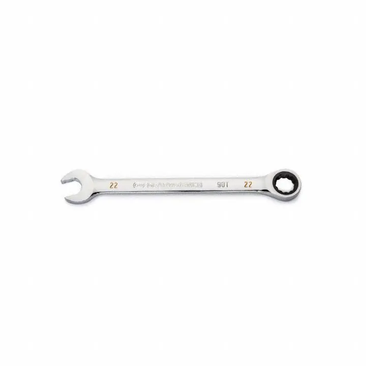 Gearwrench 86922 Combination Ratcheting Wrench, 22 mm, 90-Tooth, 12-Point, Chrome