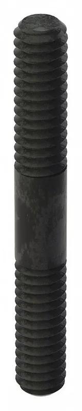 Approved Vendor 40302 Double-End Threaded Stud, Grade 5, 1/4-20 x 2 in, Black Oxide, 2 PK