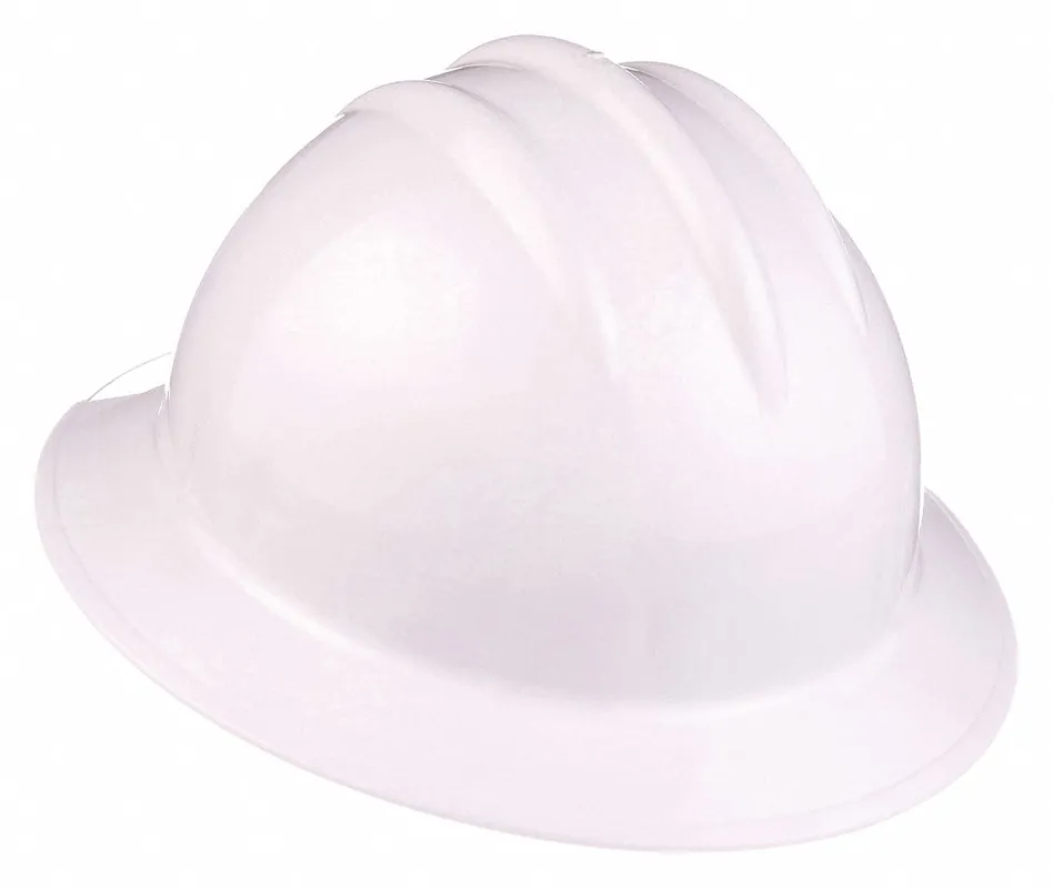 Bullard 33WHR Hard Hat, White, Full Brim, Ratchet 6-Pt, Polyethylene