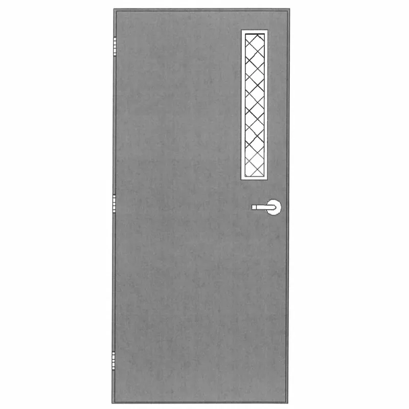 Harvard Products T84070304L424WIN Security Door w/Frame, Left Hand, 85-1/2 in x 48-5/8 in, 304 SS, Rectangle Window