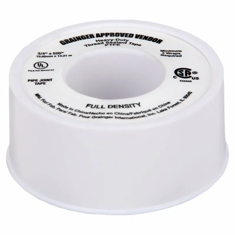 KV21TF36 Thread Sealant Tape, Extra HD, 3/4 in x 43 ft, White, PTFE, For Brass/Steel
